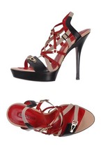 Cesare Paciotti 8 38.5 Platform Stiletto Elastic Band Sandals