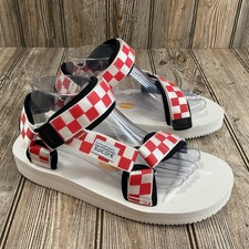 Suicoke Depa-V2 Sandals Red/White Checkered Vibram Sandals Women’s Size 10 NEW❤️