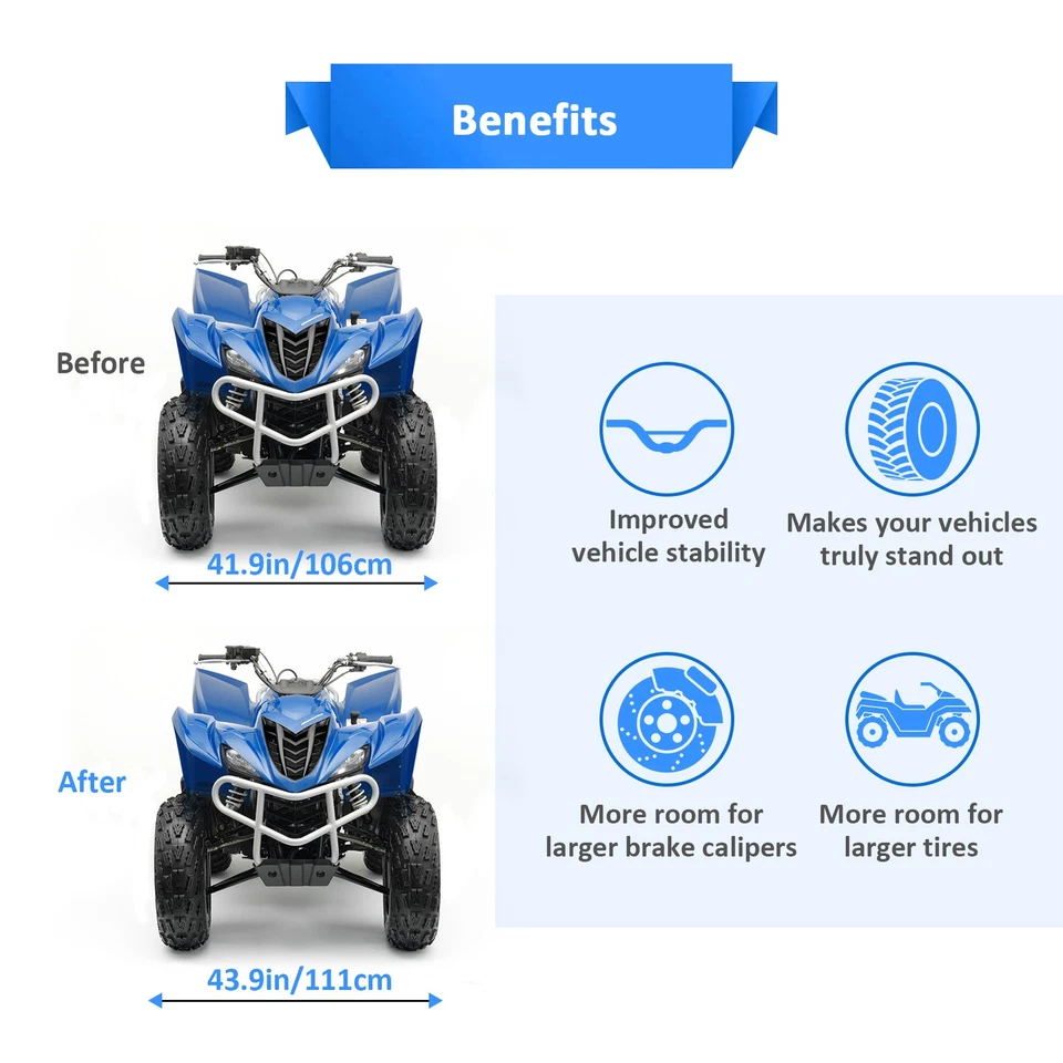 4x espaciadores de rueda de 1,0" ATV 4/110 mm para Honda Rancher Kawasaki Brute Force Suzuki Foto 3 de 4