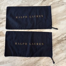 Ralph Lauren Dust Bag Cotton Drawstring Shoe Purse Storage Made in Italy Navy