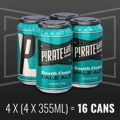 Pirate Life Brewing South Coast Pale Ale 16 Case x 355mL Cans - Picture 2 of 5