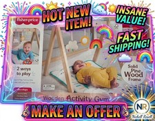 Fisher-Price Wooden Activity Gym Play Mat Infant Baby Toy New In Box 0 NIB