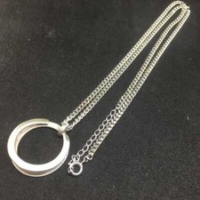 Authentic Gucci 925 sterling silver key ring and chain