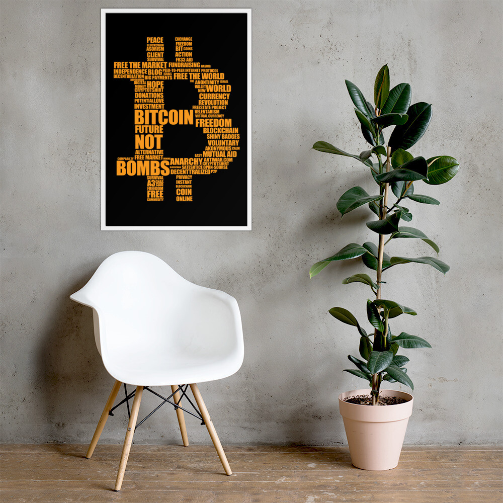 The Original Bitcoin BTC not bombs HODL gift Framed photo paper poster |  eBay