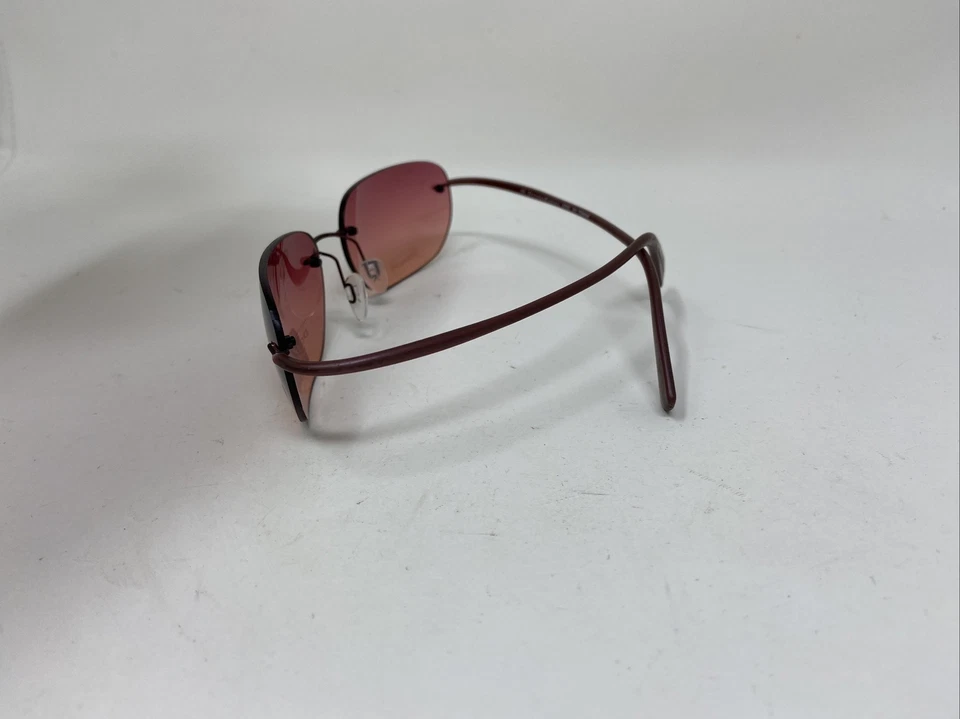 DONNA KARAN 9709s 692 59/17/150 ITALY BURGUNDY W/ PINK RIMLESS GN60 Foto 2 de 4
