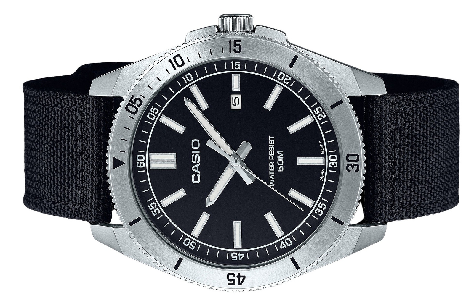 Casio Standard Analog Cloth Strap Black Dial Quartz MTP-B155C-1E Men's Watch  | eBay