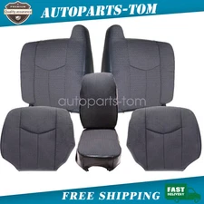 For 2003-2007 GMC Sierra Classical Front Bottom-Top&Middle Cloth Seat Cover Gray