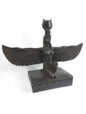 UNIQUE ANCIENT EGYPTIAN STATUE Stone of Goddess Isis Winged Good Health Replica