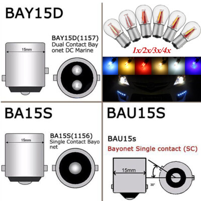 12-24V BAU15S BA15S BAY15D Autobirne Standlicht Lampe Rücklicht Bremslicht 1X-4X