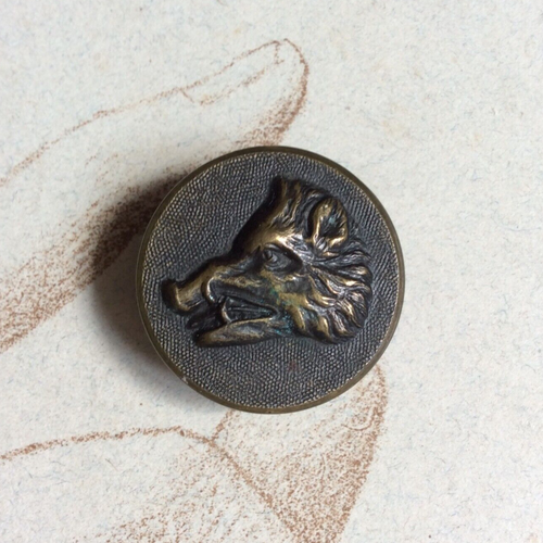 ANCIEN BOUTONS DE Livrée Tête de Sanglier - 25 mm Chasse Vénerie EUR 24,00 - FR