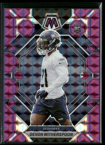 2023 Panini Mosaic Purple Devon Witherspoon RC 12/49 Seattle Seahawks #313