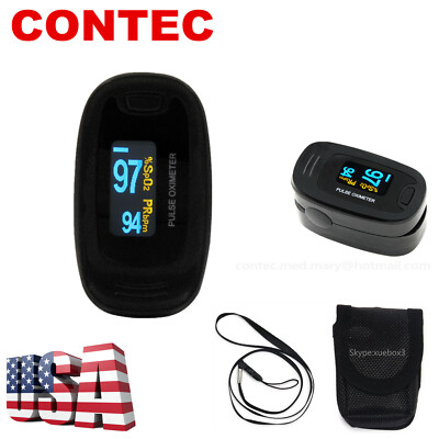 OLED  Finger Pulse Oximeter SPO2 Heart Rate Monitor Blood Oxygen Measuring+Case