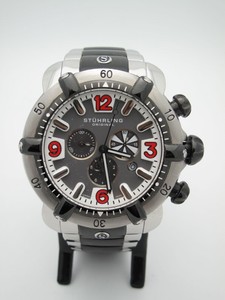 stuhrling men's stainless steel chronograph watch
