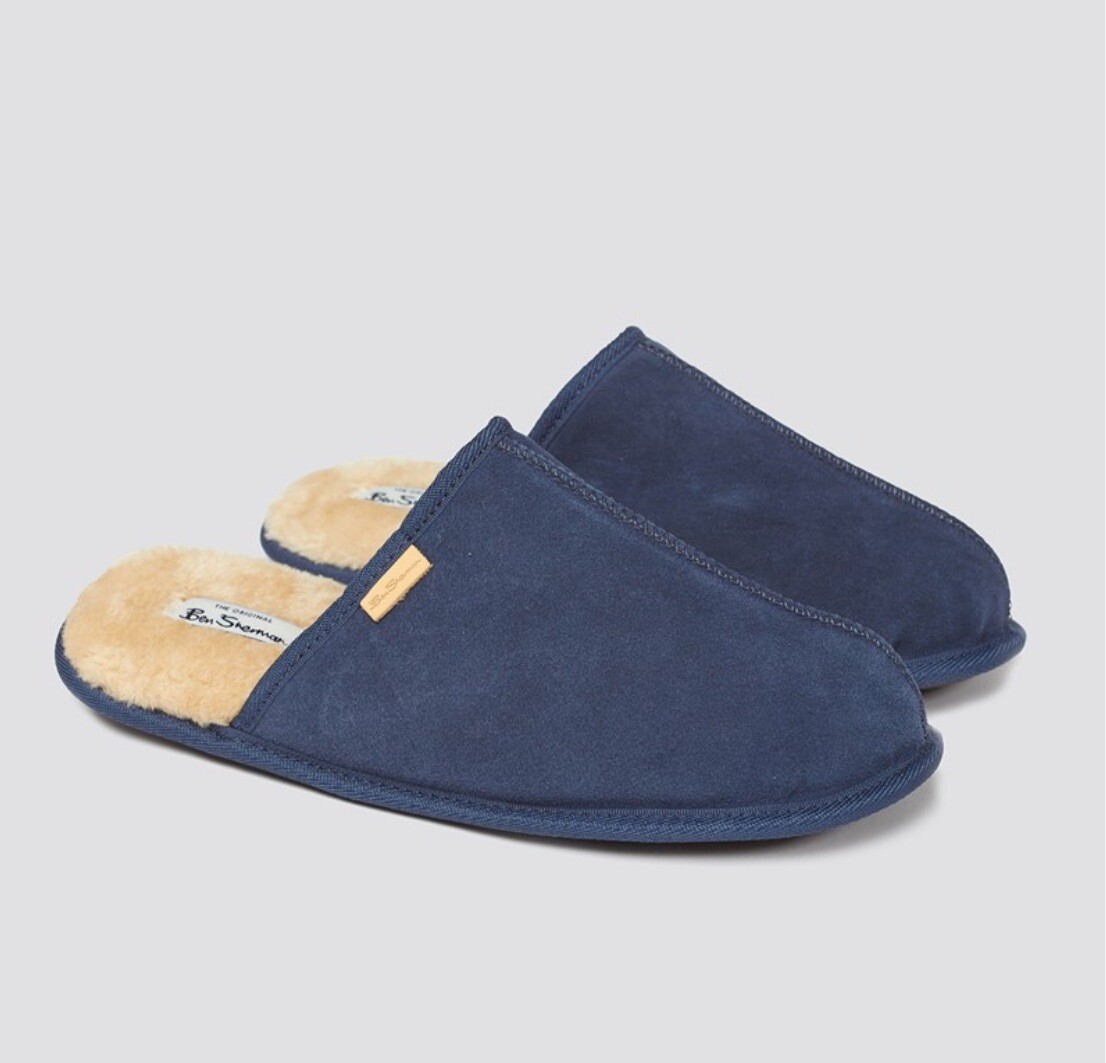 Ben Sherman Hyatt Mule Navy Men's Slippers Size 11-12UK (REFC1 - Main Image