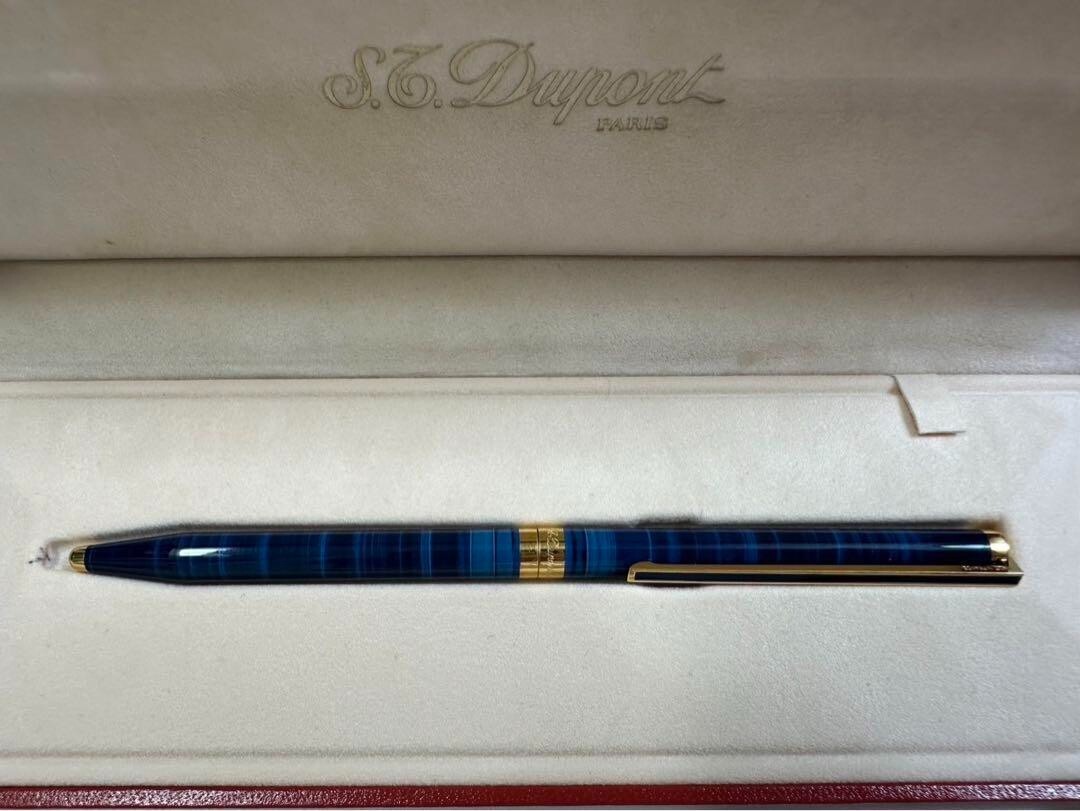 S.T. Dupont Ballpoint Pen Paris Laque de Chine Blue gradation Used