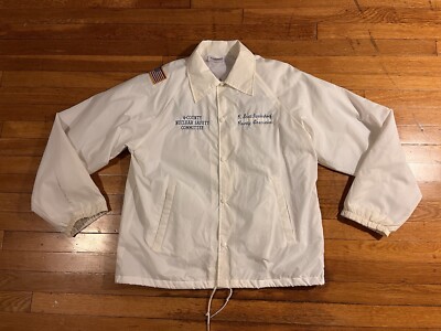 VINTAGE Rockland County Nuclear Safety Committee Jacket Men s Large White 80s