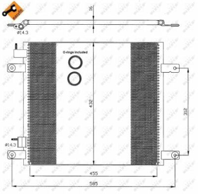 NRF 35364 Condenser, Air Conditioning for DAF