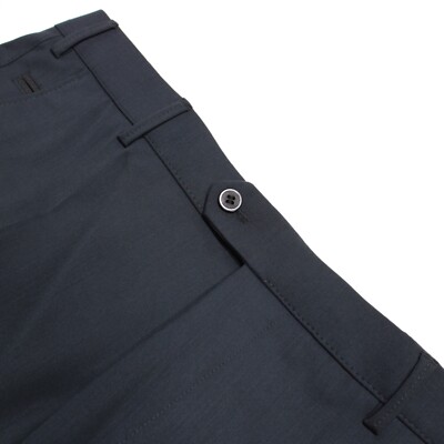 Meyer NWT Dress Pants Size 26 Stocky 38 US Bonn In Solid Blue Wool Blend