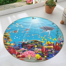 3D Sunlight Sea Fish NAO4131 Game Rug Mat Elegant Photo Carpet Mat Fay