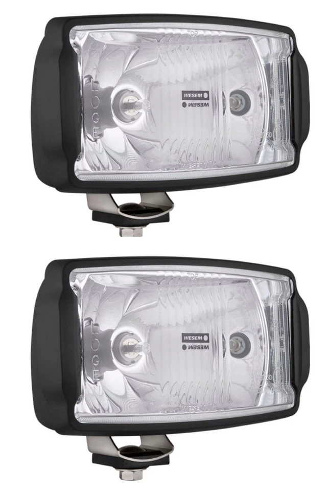 2x Fernscheinwerfer mit Positionslicht H3 Halogen Zusatzscheinwerfer 12V 24V LKW - Bild 2 von 4