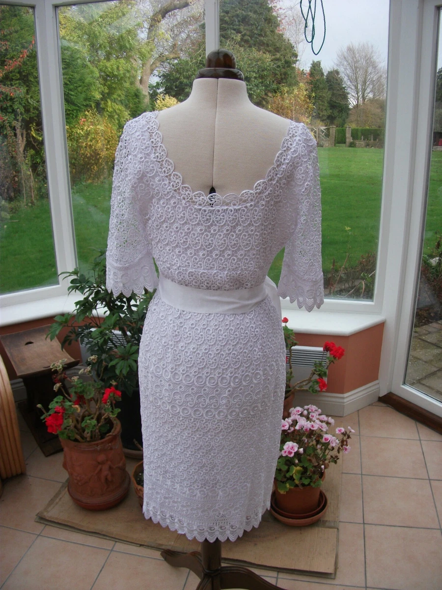 Coast White Lace Dress size UK 12 eBay