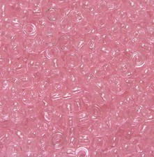Pony Beads Mini 6.5x4mm Light Pink Trans 1000pc Jolly Store Crafts Made USA DIY
