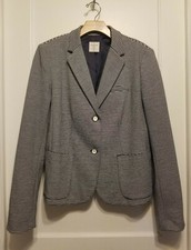 Gap Women's The Academy Blazer, Navy White Stripe Polyester, Size 12, Pre-owned