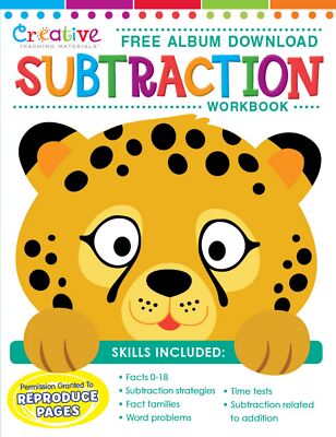 NEW 32pg Early Learning Workbook Subtraction Teaching First Second Grade