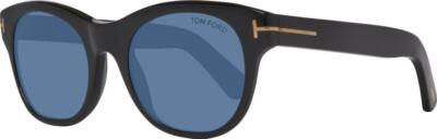 Tom Ford ALLY FT0532 01W Sonnenbrille Sonnenbrille schwarz Sonnenbrillen blaue Gläser 51 mm