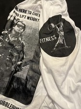 BRAND NEW MOSES FITNESS L TSHIRT FAMOUS MOVIE SCENE BUBBLEGUM LIFT WEIGHTS GYM