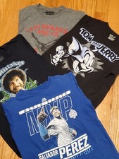 Lote De 4 Camisetas Gráficas Todas Las Tallas Pequeñas Bob Ross Tom Jerry Salvador Pérez Salvy
