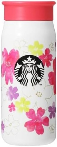 Starbucks SAKURA2024 Edelstahl Mini Flasche weiß 355ml