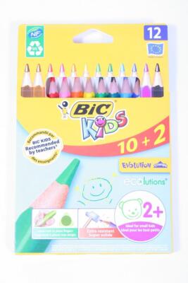 3086123214842 Kredki Kids ecolutions Evolution Triangle pudełko 10 2 szt. BIC 88