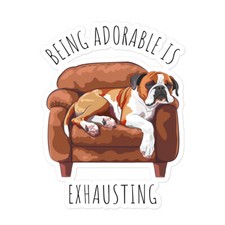 Laptop Funny Dog Boxer Quote Sticker Bottle Vinyl Decal Car Unique Pet Puppy