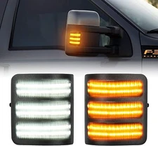 LED Switchback Side Mirror Marker Running&Turn Signal Lights For F250 F350 F450
