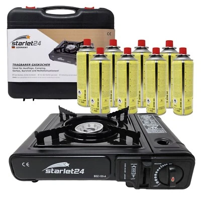 STARLET24 Campingkocher Gaskocher Gaskochfeld kompakter Outdoor Camping Gas-Kocher