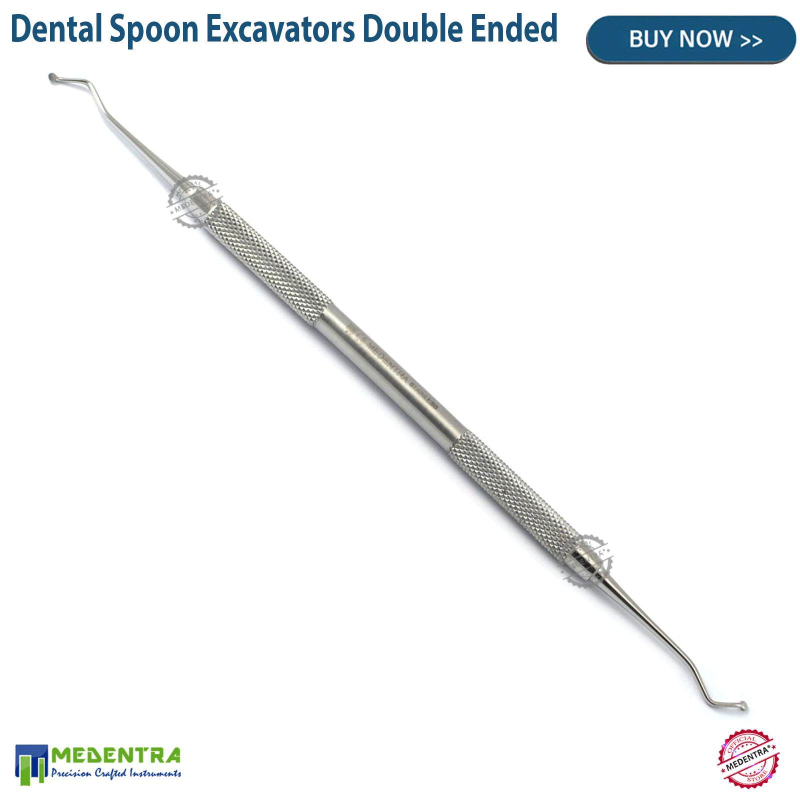 Double Ended Dental Spoon Excavators Dentist Instruments 1.6mm