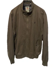 Triple Five Soul Pinstripe Lined Bomber jacket Embroidered Logo Men’s  Sz Large