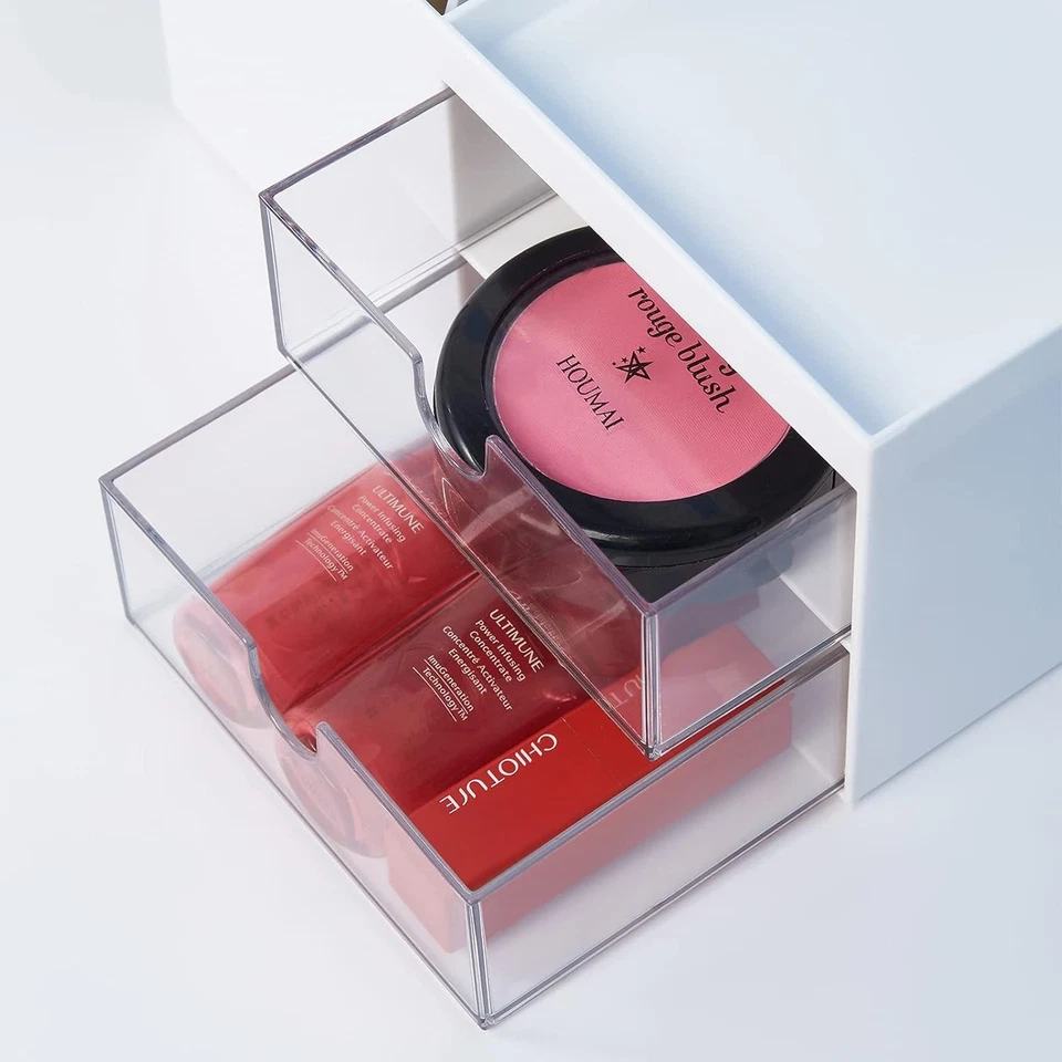 Office Desk Organizer with drawer, Pen/Pencil/Mobile/Stationery Holder (White) - Image 3 of 4