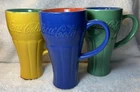 Vintage Set of 3 Coca Cola/ Coke Coffee Mug With Slip Resistant Bottom & Lids