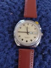 Vintage Timex Mens Automatic Day Date Watch (Working) British 38mm Diameter