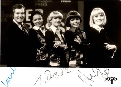 Original Autogramm Wim Thoelke & Beate Hopf /// Autogramm Autograph signiert sig