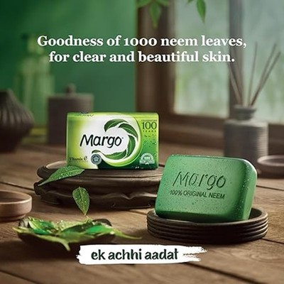Margo Original Neem Seife mit einer Güte von 1000 Neemblättern, 100g x 5 kost...
