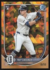 2025 Bowman Chrome Sapphire Gold 10/50 Trey Sweeney #25 GS1