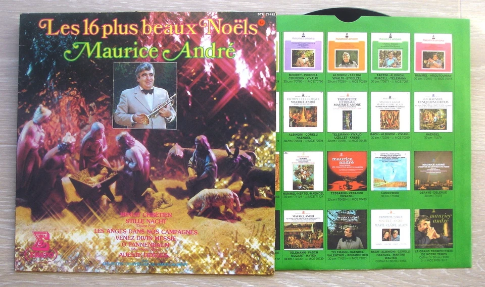 MAURICE ANDRÉ-LP-16 + BEAUX NOÊLS-PETITS CHANTEURS ST-LAURENT-Franç RAUBER-ERATO - Photo 4/4