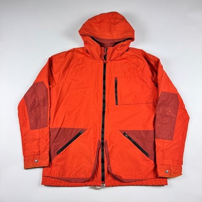 Lucky Brand Jacket Mens XL Orange Canvas Workwear Hooded Parka Rust Heritage