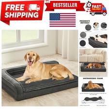 Orthopedic Dog Beds for Large, Medium Dogs, Waterproof Egg Foam Dog Sofa Bed ...