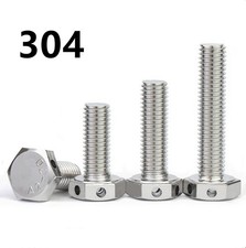 304 Stainless Steel Hexagon Bolts With Wire Holes on Head M6 M8 M10 M12 M16