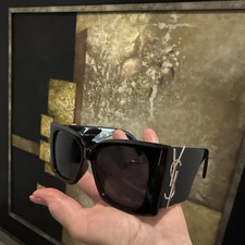 Saint Laurent SL M119 Blaze YSL Havana Czarne Oversize Okulary przeciwsłoneczne 54mm Ret 960 USD