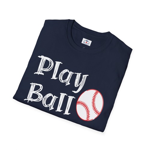 Play Ball Y'all Baseball T-Shirt Unisex Softstyle Tee for Sports Lovers Go Team - Picture 15 of 19